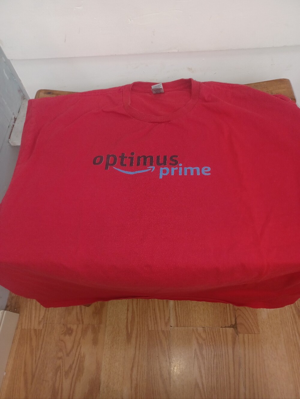 Optimus PrimeAmazon PARODY  Red Graphic Tee